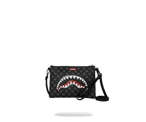 SPRAYGROUN Pochette shark in paris bubbly black check nera crossover clutch