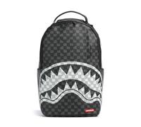 Sprayground Black And White Drip Check Shark Zaino nero, plastica, unisex