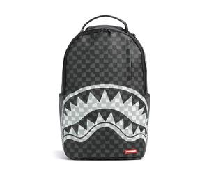 Sprayground Black And White Drip Check Shark Zaino nero, plastica, unisex
