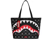 Sprayground Borsa Gray Peeking Character Check Tote Nero