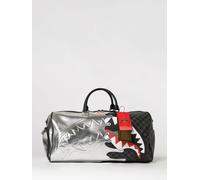 SPRAYGROUND Borsone in cotone spalmato saffiano a scacchi con logo OS Nero