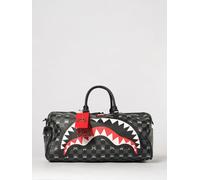 SPRAYGROUND Borsone in cotone spalmato saffiano a scacchi con logo OS Nero
