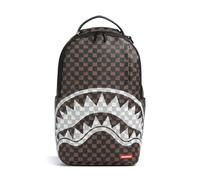 Zaino Brown And Cream Drip Check Shark Sprayground