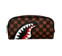 Sprayground necessaire beauty astuccio pochette pouch bag SHARKS IN PARIS BUBBLE BROWN CHECK