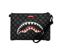 SPRAYGROUND - Sharks In Paris WTF Bubbly Check Crossover Clutch - - Bags - Uomo - Nero - ONE SIZE