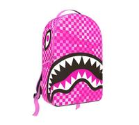 Sprayground Zaino Camocheck rosa, 45,7 x 15,2 x 29,2 cm, ecopelle, scomparti multipli, edizione limitata