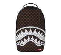 Zaino Brown And Cream Drip Check Shark Sprayground