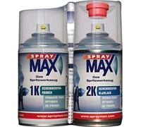 SprayMax 684099 - Spray riparante per fanali, set da 250 ml (1K Primer) e 250 ml (2K vernice trasparente)