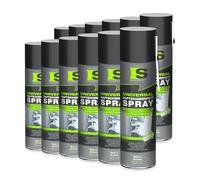 Spraytive 12 x 500 ml grasso lubrificante spray universale - grasso lubrificante e olio penetrante per auto, giunti, cuscinetti e cerniere - grasso spray ad alta viscosità, grasso per funi e grasso