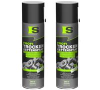 Spraytive 2 x 500 ml spray professionale a secco per catena moto bicicletta | Non strizza: Dry Lube grasso per catena come lubrificante a secco per catene, ingranaggi, superfici scorrevoli e giunti