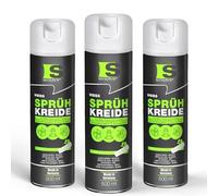 Spraytive 3 x 500 ml di gesso bianco - Colorante a gesso lavabile, spray per pavimenti, spray temporaneo per asfalto, erba, calcestruzzo