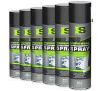 Spraytive Grasso spray lubrificante universale, 6 x 500 ml, per auto e | Grasso lubrificante e grasso per funi per cuscinetti, giunti, aste e corde, spray grasso per auto e moto, senza silicone