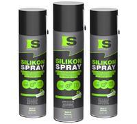 Spraytive spray siliconico, 3 x 500 ml, lubrificante e spray lubrificante per auto, gomma, plastica e metallo, incolore, impermeabile, senza residui, da -50 °C a +250 °C - Prodotto in Germania