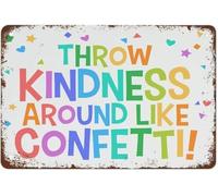 Spread Joy Like Bits Playful Tin Sign For Youth Group 12x8 Inch