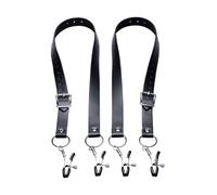 Master Series Spread Labia Spreader Straps with Clamps XL Black