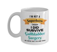 SpreadPassion Tazza da caffè da 325 ml, con scritta "I'm Not a Superhero Though I Did Survivor Survivor Chirurgia" della cistifellea