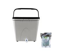Spreco alimentare Composter Cestino for Compost da Cucina con Rubinetto e Coperchio Piano di Lavoro Compattatore Secchio Fermentazione del(Bianco)