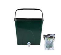 Spreco alimentare Composter Cestino for Compost da Cucina con Rubinetto e Coperchio Piano di Lavoro Compattatore Secchio Fermentazione del(Green)