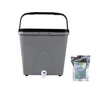 Spreco alimentare Composter Cestino for Compost da Cucina con Rubinetto e Coperchio Piano di Lavoro Compattatore Secchio Fermentazione del(Grijs)