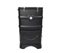 Spreco alimentare Contenitore for compost isolato da 110 l/29 galloni con sistema di ventilazione, compostaggio rapido tutto l'anno, composter termico esterni termometro(Nero)