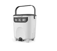 Spreco alimentare Secchio for compost Kit di avviamento Contenitore da cucina banco compostaggio con Riciclatore cibo liquido interni(Bianco)