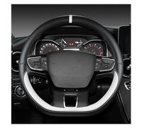 SPREKS Coprivolante Tipo D Per Citroen C3 II III 2009-2020, Pelle Sintetica, Bianco