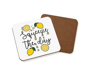 Spremere il Giorno Limone Sottobicchiere Divertente Seize Love Ispiratore Frase