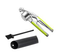 Spremi Aglio,Spremiaglio Pressa Aglio Pressa con Impugnatura Antiscivolo e Spazzola per Pulizia Utensile da Cucina Facile Da Pulire per Cucina Estrarre Più Pasta Di Aglio Zenzero
