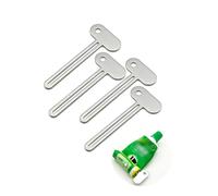 Spremi-dentifricio da 7,6 cm, 4 chiavi a rullo per dentifricio, tubo in metallo, estrusore per gel e rolling, per crema mani e colore dei capelli