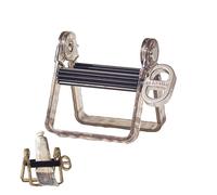 Spremi-dentifricio, dispenser per pasta a tubo, rullo spremiagrumi in metallo, senza rullo di dentifricio con rotazione in senso orario, senza foratura, tubo per dentifricio, crema per le mani, trucco
