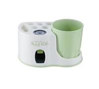Spremi Dentifricio Manuale da Parete, Organizer Bagno Dentifricio | Dosatore per Dentifricio, Dispenser Dentifricio e Portaspazzolino, Accessori per Bagno, Plastico Verde Chiaro