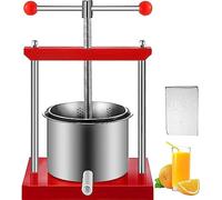 Spremi Manuale per Sidro di Frutta, Torchio per Uva da 1,5 Gal/5,5 L, Torchietto con Doppio Barile in Acciaio Inossidabile