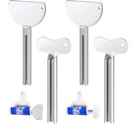 Spremi Tubetto, 4 Pcs Dentifricio Tube Presser, Metallo Spremiagrumi Forma Di Chiave, Dispenser Di Dentifricio A Rullo In Lega Per Marvis Dentifricio, Pittura Ad Olio, Crema Per Le Mani