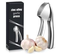 Spremiaglio di alta qualità con confezione regalo, tritacarne e tritacarne resistente, schiaccia-aglio, schiacciare aglio e zenzero senza sforzo, non c'è bisogno di sbucciare, antiruggine e facile da