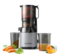 Spremiagrumi a freddo, BioloMix, Spremiagrumi a masticazione lenta con goccioline di alimentazione extra large da 13 cm, per frutta e verdura intera, con triplo filtro, facile da pulire, senza BPA