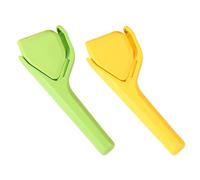 Spremiagrumi a mano, pieghevole, facile da pulire, senza angoli difficili, risciacquare sotto l'acqua, per piccoli agrumi, casa, viaggio, regalo, giallo e verde