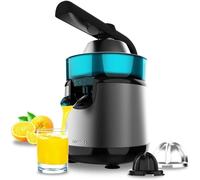 Cecotec Spremiagrumi Elettrico a Braccio Essentialvita Hyden 120 Hybrid. 120W, per Arance e Agrumi, 2 Coni in Plastica Staccabili di Diverse Dimensioni, Manico e Coperchio in Plastica, Capacità 250ml