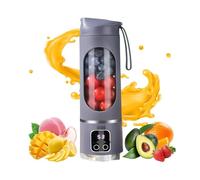 Spremiagrumi con display digitale, frullatore portatile USB elettrico personale, display a LED intelligente, 450 ml portatile multimodale spremiagrumi frullati e frullati piccoli frullatori, compatto