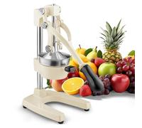 Spremiagrumi da cucina in ghisa, facile da pulire, professionale, in acciaio inossidabile, robusto spremiagrumi manuale e spremiagrumi (bianco)