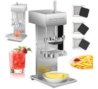Spremiagrumi E Taglia Patatine, Spremiagrumi Verticale Professionale Da 400 W Con 3 Lame, Taglia Le Patate A Bastoncini E Estrae Il Succo Dagli Agrumi, Ideale Per Patate, Carote E Cetrioli