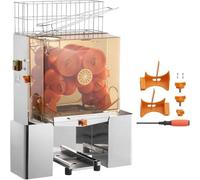 Spremiagrumi elettrico arancione ad alta efficienza, 30 arance/min, funzionamento continuo per 1 ora, include 2 secchi staccabili e vassoi per la pulizia per una facile manutenzione, ideale per uso