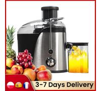 Spremiagrumi elettrico centrifugo da 400 W 1,5 litri con estrattore di frutta e succo vegetale a bocca grande da 3 pollici Frullatore a 2 velocità Silver
