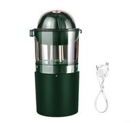 Spremiagrumi elettrico con doppio cono per arance e limoni, silenzioso estrattore in acciaio inox, macchina wireless ricaricabile USB, grande capacità bianco (verde)