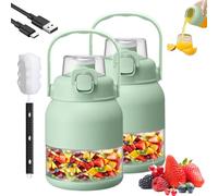 Spremiagrumi elettrico da 793,8 g, con cannuccia e due coperchi, frullatore wireless ricaricabile ad alta capacità, mini frullatore portatile per frullati, frullati, preparazione di alimenti e