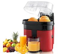 Spremiagrumi Elettrico Doppio, Spremiagrumi Professionale da 180 W per Arance e Limoni con Valvola Antigoccia, Estrattore di Succo per Tagliare e Spremere Pompelmo, Veloce ed Efficace