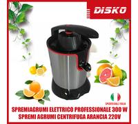 SPREMIAGRUMI ELETTRICO PROFESSIONALE 300 W SPREMI AGRUMI CENTRIFUGA ARANCIA 220V