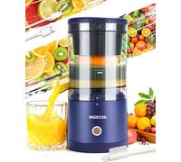 Spremiagrumi Elettrico Ricaricabile - Macchina per Succo di Agrumi con USB e Portatile, Funzione Antigoccia per Arance, Limoni, Pompelmi, Include Spazzola per la Pulizia (Blu Scuro)