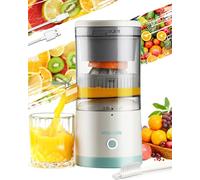 Spremiagrumi Elettrico Ricaricabile - Macchina per Succo di Agrumi con USB e Portatile, Funzione Antigoccia per Arance, Limoni, Pompelmi, Include Spazzola per la Pulizia