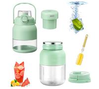 Spremiagrumi Elettrico Senza Bpa da 2 Pezzi, 17 Oz, Cannuccia, Due Coperchi, Frullatore Portatile Per Frullati, Frappè, Preparazione di Alimenti E Frullati Congelati