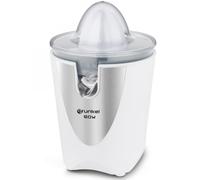 Grunkel - Spremiagrumi elettrico per arance o agrumi - Due coni intercambiabili - Ugello in acciaio inossidabile - Filtro polpa (bianco)